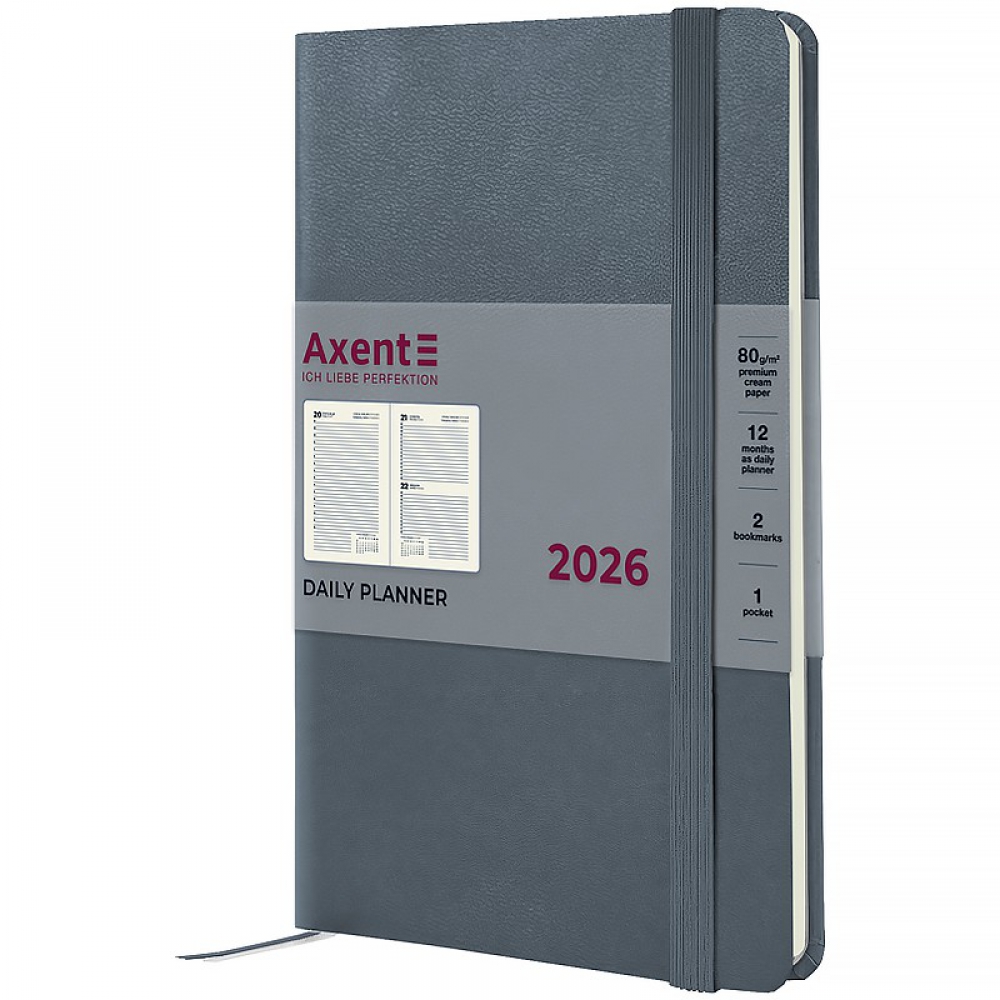 Щоденник 2026 Partner Strong, 145*210, сірий