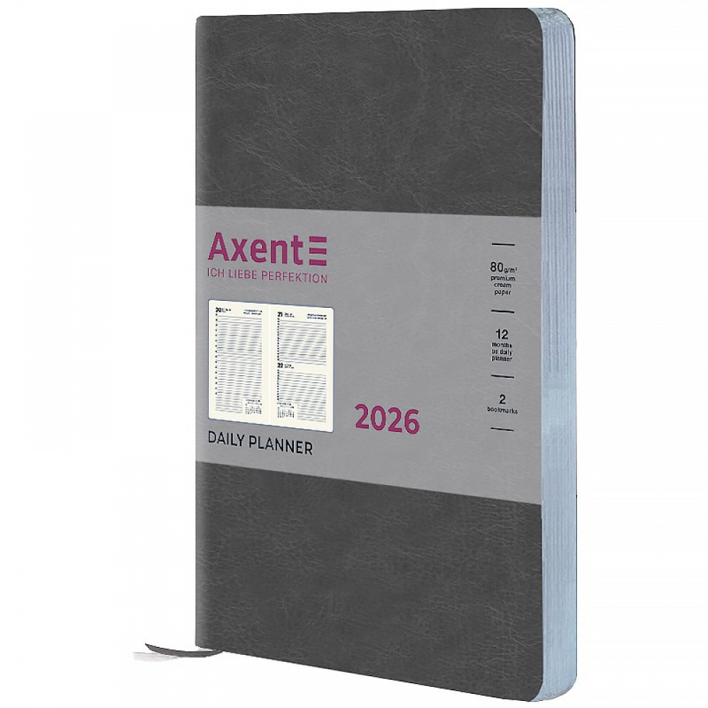 Щоденник 2026 Partner City Soft, 145*210, сірий