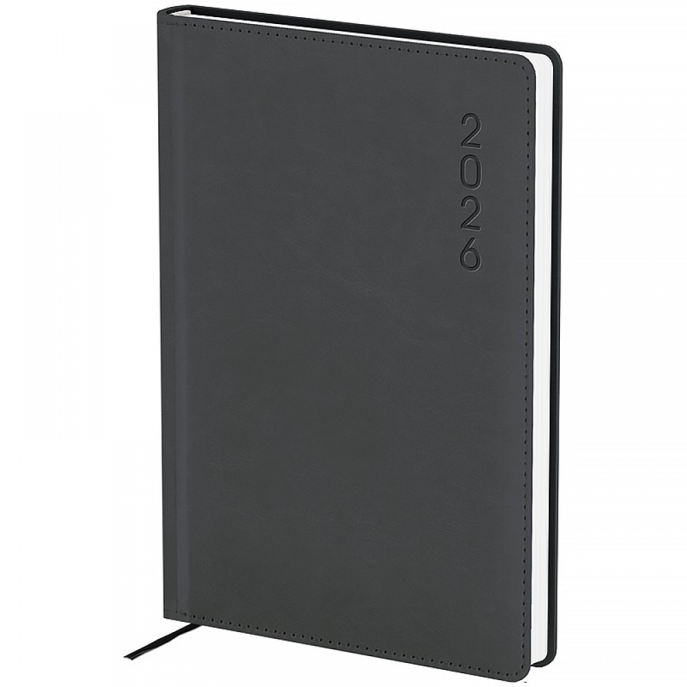 Щоденник 2026 Classic Lux, 145*210, слп/т сірий