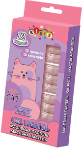 Пастель олійна 12 кольорів, KIDIS, серія My cat 12031