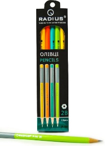 Олівець простий 2В не підстружений P-98, Radius