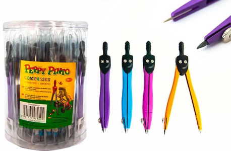 Циркуль SC01001P в ПВХ чохлі/24шт в банці/,ТМ