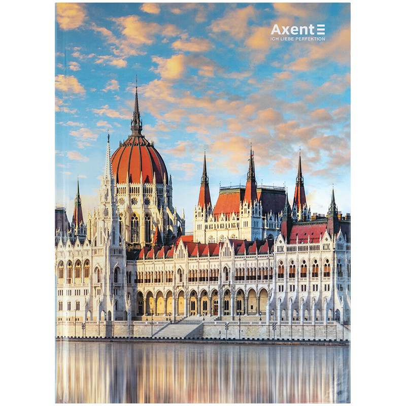 Книга записна А4-, 203*273 мм,96арк., кліт., City, Budapest