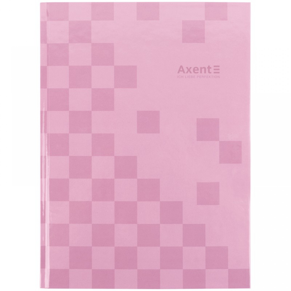 Книга записна А4-, 203*273 мм,96арк., кліт., Mosaic, рожева