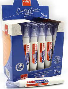 CL703 Коректор-ручка білий корпус 