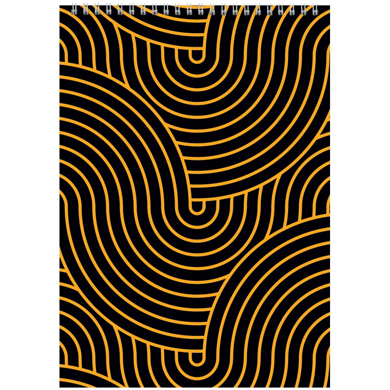 Блокнот на спiралi, А4, 48 арк.,кліт., жовтий