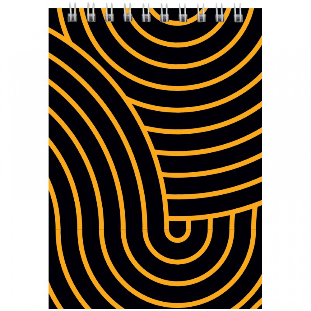 Блокнот на спiралi, А6, 48 арк.,кліт., жовтий