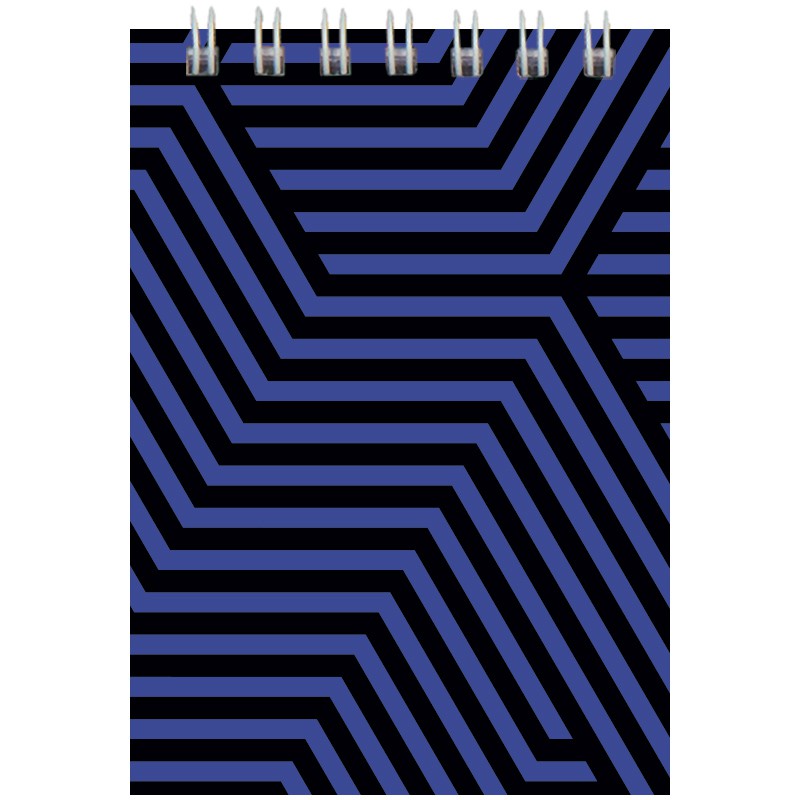 Блокнот на спiралi, А7, 48 арк.,кліт., синій