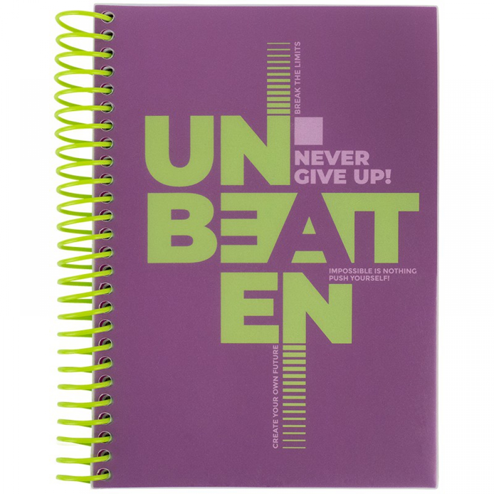 Блокнот з розділювачами, А5, 120арк, кліт, пурпурний