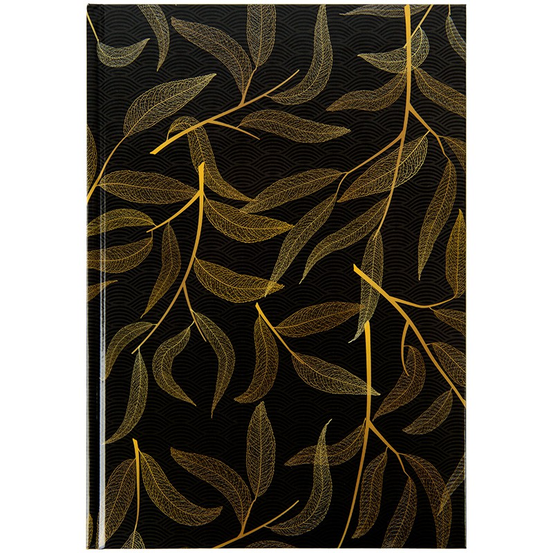 Книга записна А4 Waves 96арк., кліт., чорна