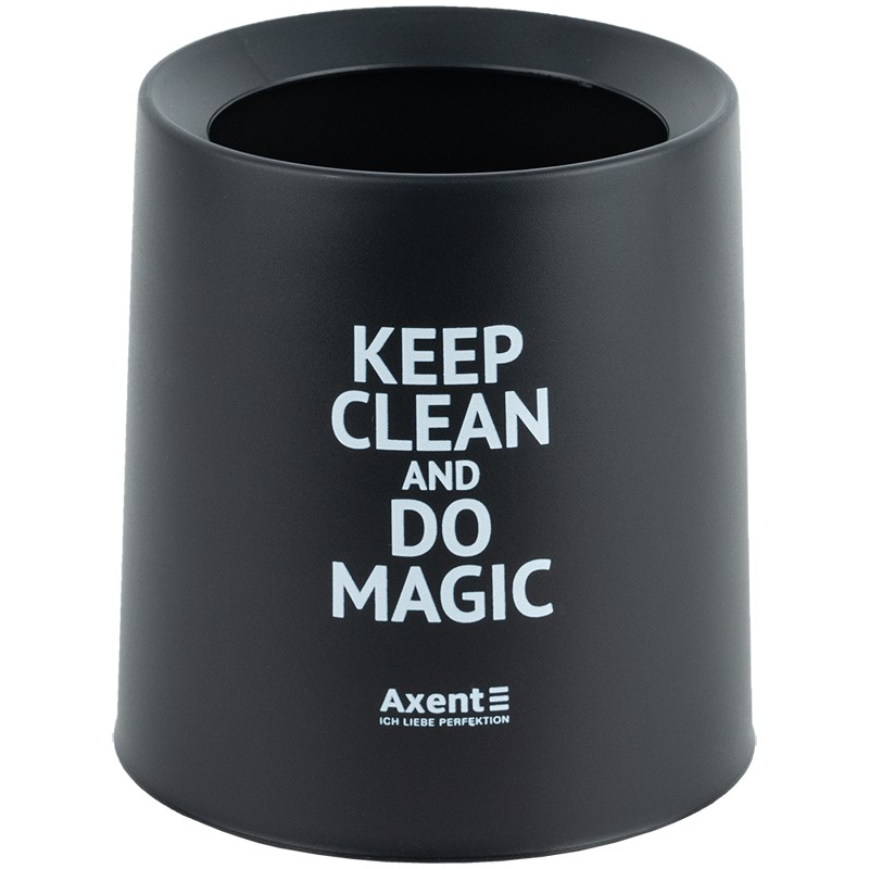 Настільний контейнер для сміття, круглий, чорний