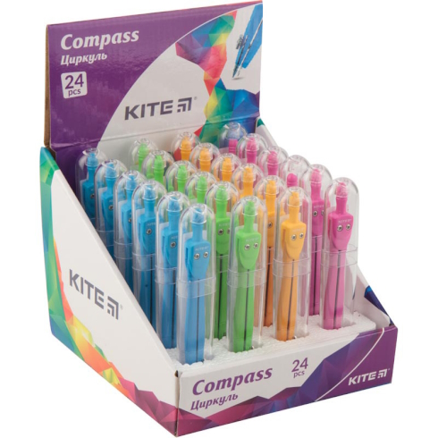 Циркуль у футлярі, асорті кольорів, 115 мм  K18-380 KITE