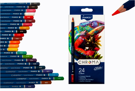 Олівці 24 кольори шестигранні,Chroma,8010-24CB,ТМ