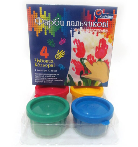 RFC0435 Фарби для пальців Josef Otten 4цв * 35мл, 1шт / етик.