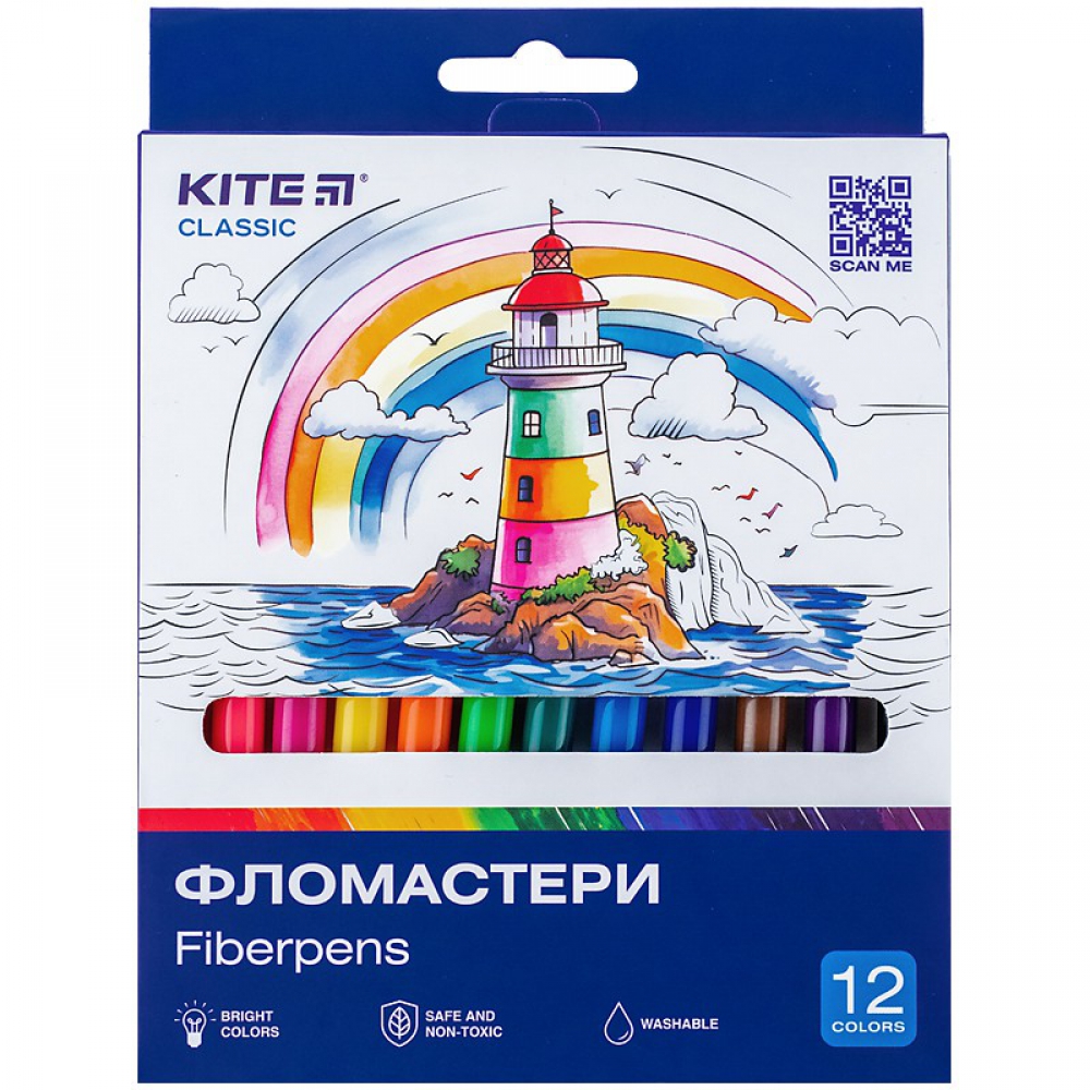 Фломастери, набiр 12 шт. Kite Classic