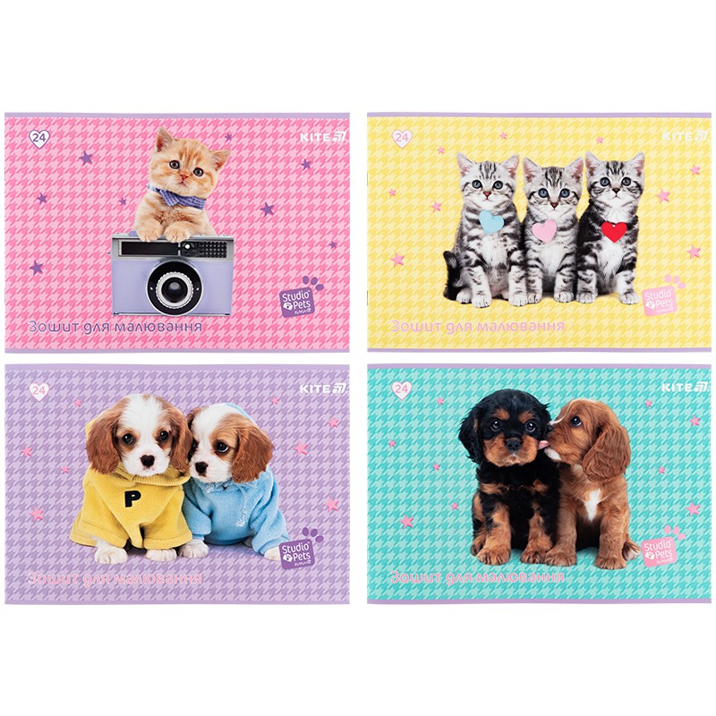 Зошит для малювання, 24 арк., скоба, софт тач + УФ лак, SP