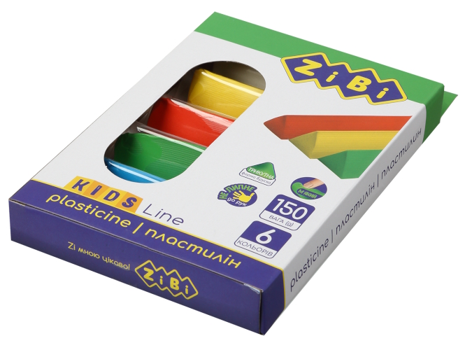 Пластилін 6 кольорів, 150 г, KIDS Line ZB.6225