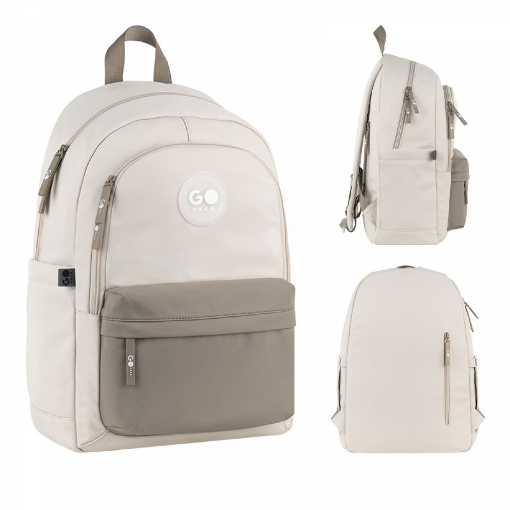 Рюкзак GoPack Education Teens 141L бежевий, коричневий
