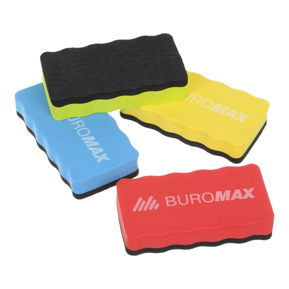 Губка магнітна для сухої очистки маркерної дошки з магнітом, асорті