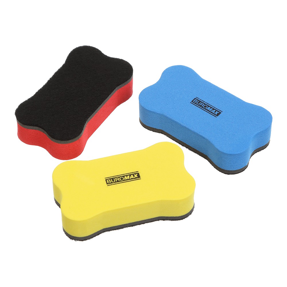 Губка для сухої очистки маркерної дошки МІНІ,70*40*18 мм, асорті
