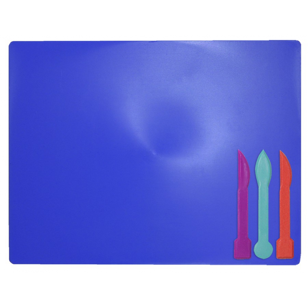 /Дощечка для пластиліна, 3 стека, синій
