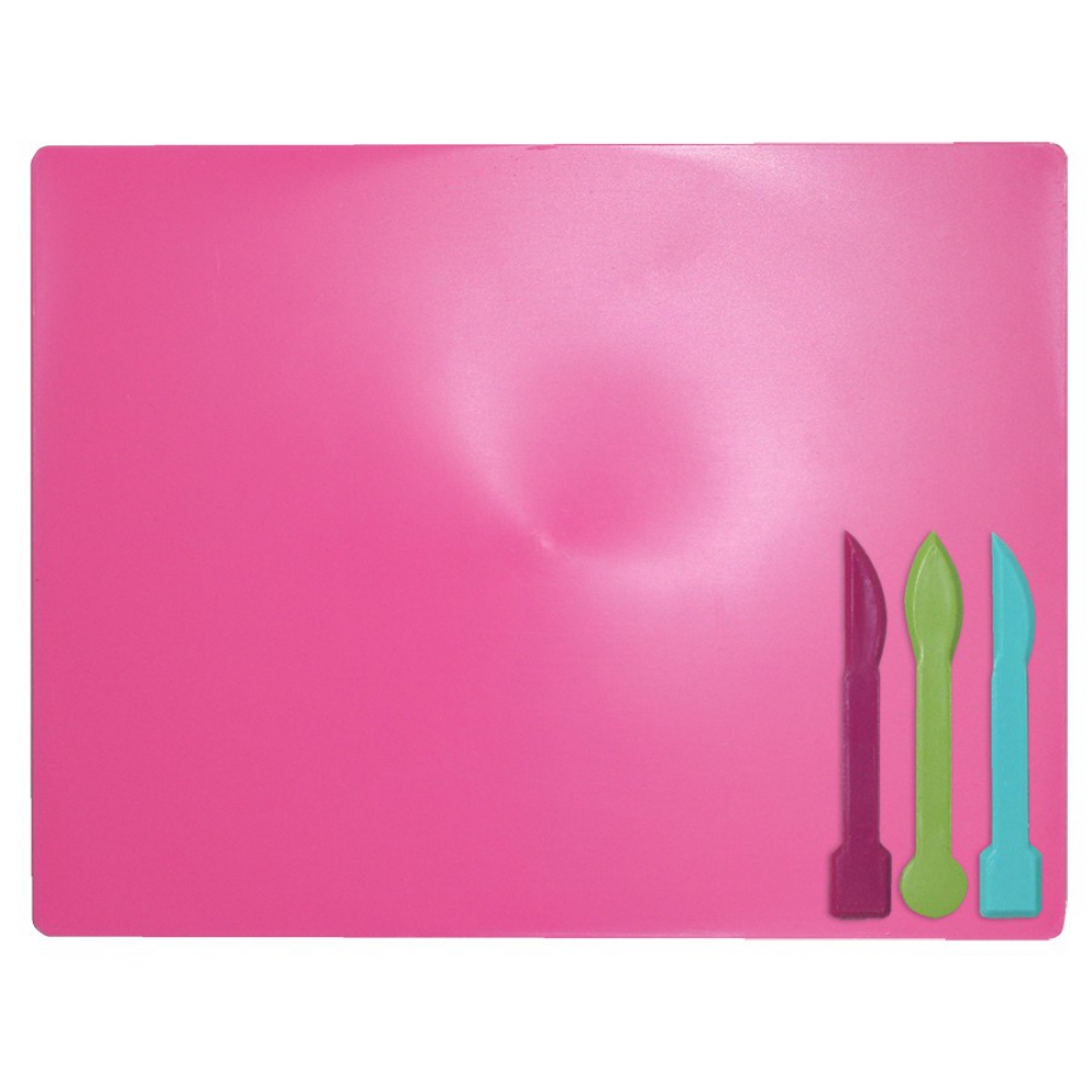 /Дощечка для пластиліна, 3 стека, розовий
