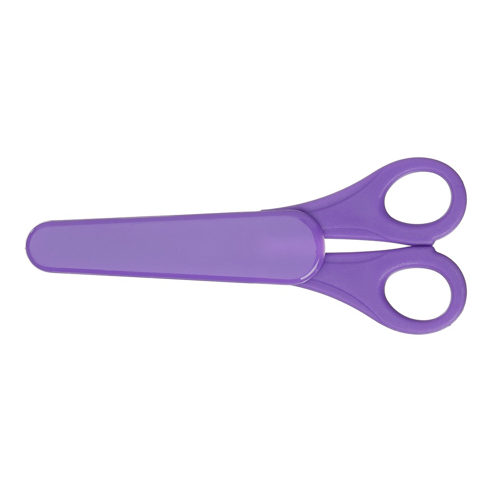 Ножиці дитячі в чохлі 135мм, з лінійкою, фіолетовий