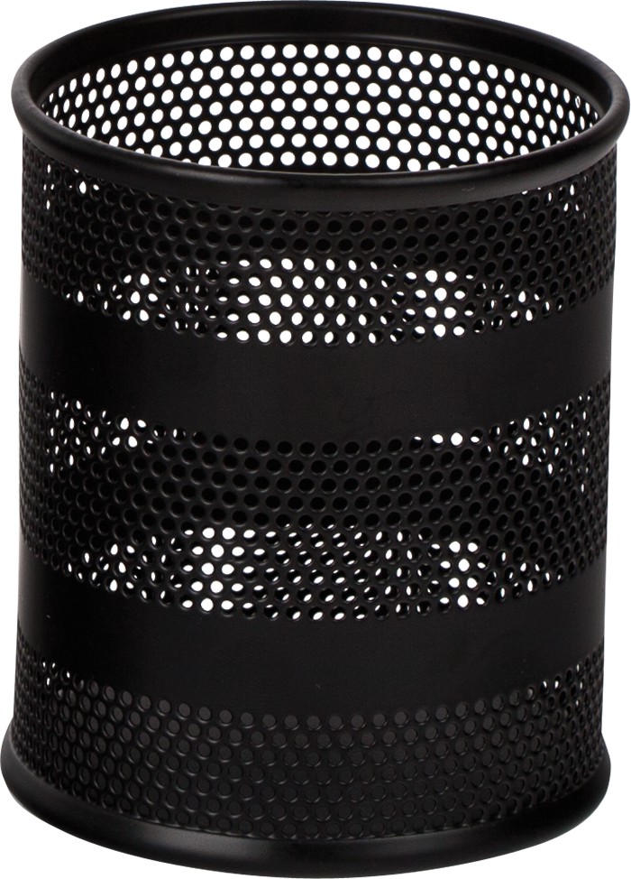 Підставка для ручок кругла 85x85x100мм, металева  чорна