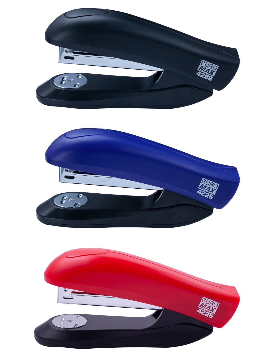 Степлер пластиковий до 20арк. (скоби №24, 26), асорті.