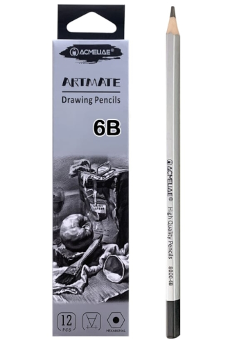 8000-6B Набір простих олівців для малювання Acmeliae 