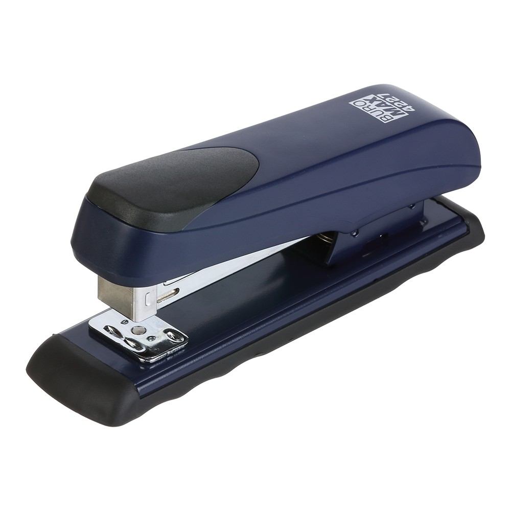 Степлер пластиковий до 20арк. (скоби №24, 26), синій.