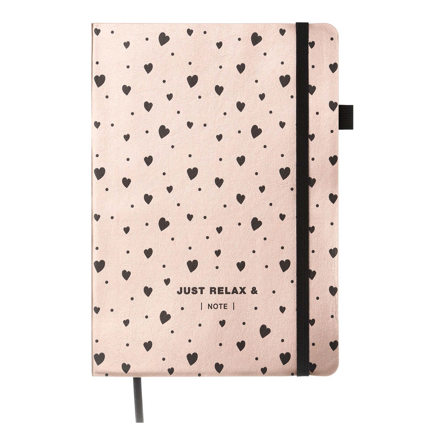 Блокнот діловий RELAX А5, 96 арк, лінія, обкладинка штучна шкіра, рожевий