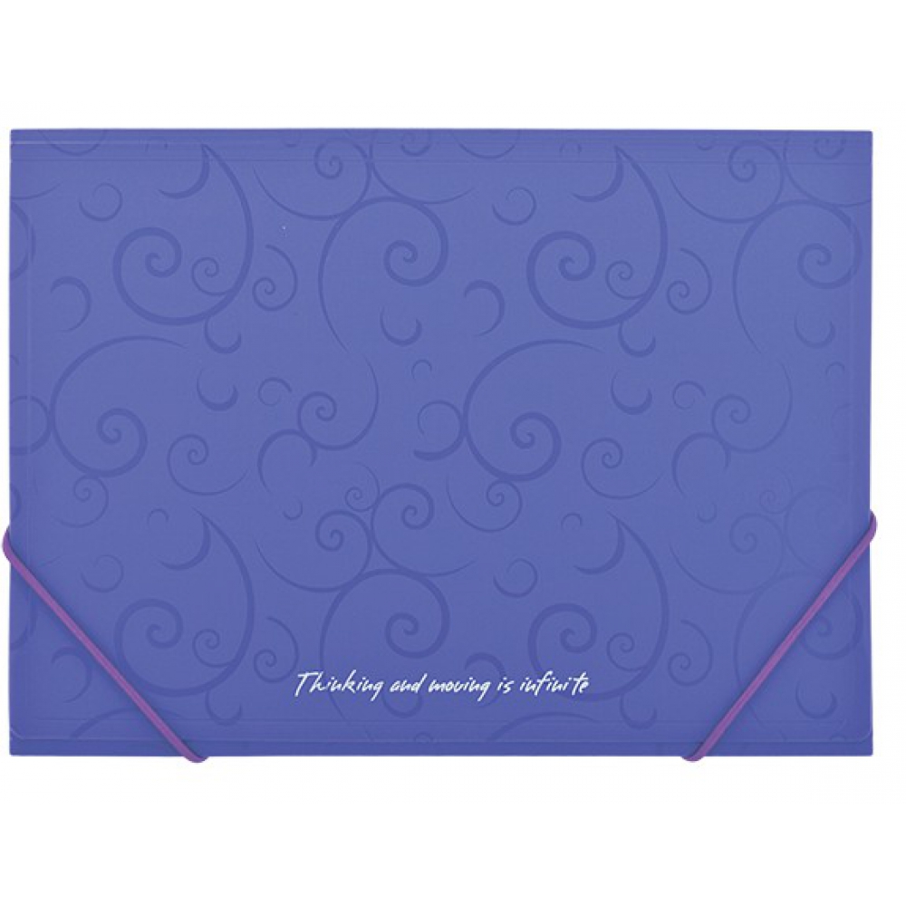 Папка пласт. А4 на гумках, BAROCCO, фіолетовий