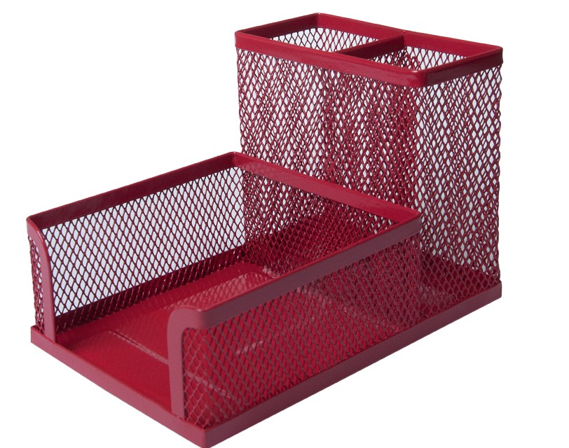 Прибор настільний 104x153x98мм, металевий, червоний