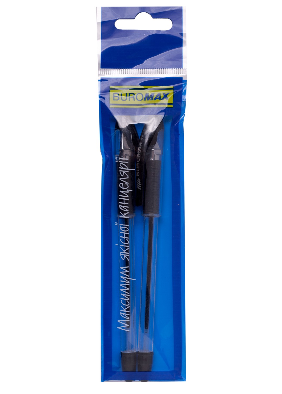 Ручка масляна MaxOFFICE, чорна, 2 шт. в блістері