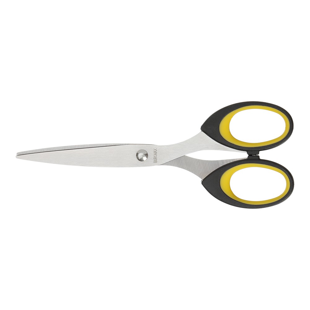 Ножиці суцільнометалевi, руч. з гумов. вставками, 160мм