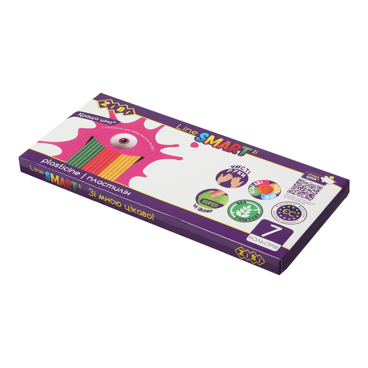 Пластилін 7 кольорів, 140