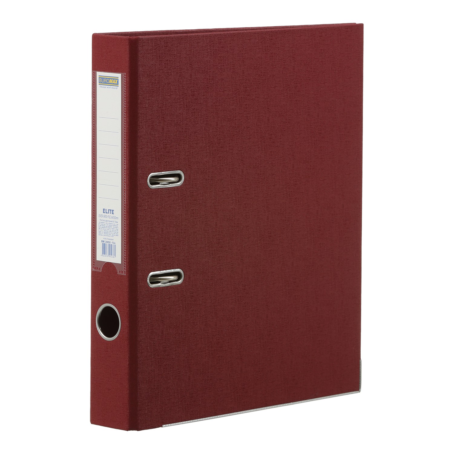 $Реєстратор ELITE двост. А4, 50/55 мм (внутр./зовн.) PP, бордовий, збірний