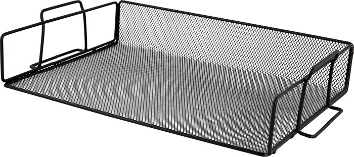 Лоток для паперів 355x245x80мм, металевий, чорний