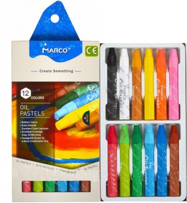 Пастель масляна 12 кольорів, Marco, 4800OP-12CB