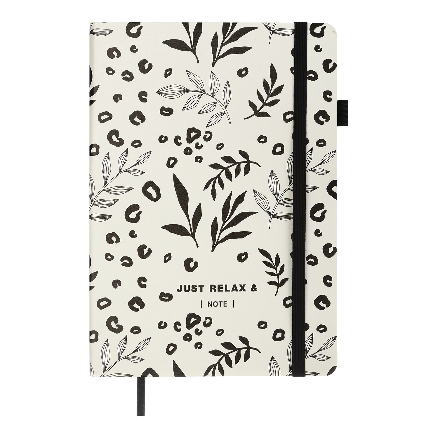 Блокнот діловий RELAX А5, 96арк., клітинка, обкладинка зі штучної шкіри, білий