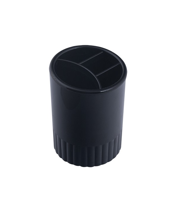 /Стакан пласт.для письмового приладдя., 4 відділення, чорний