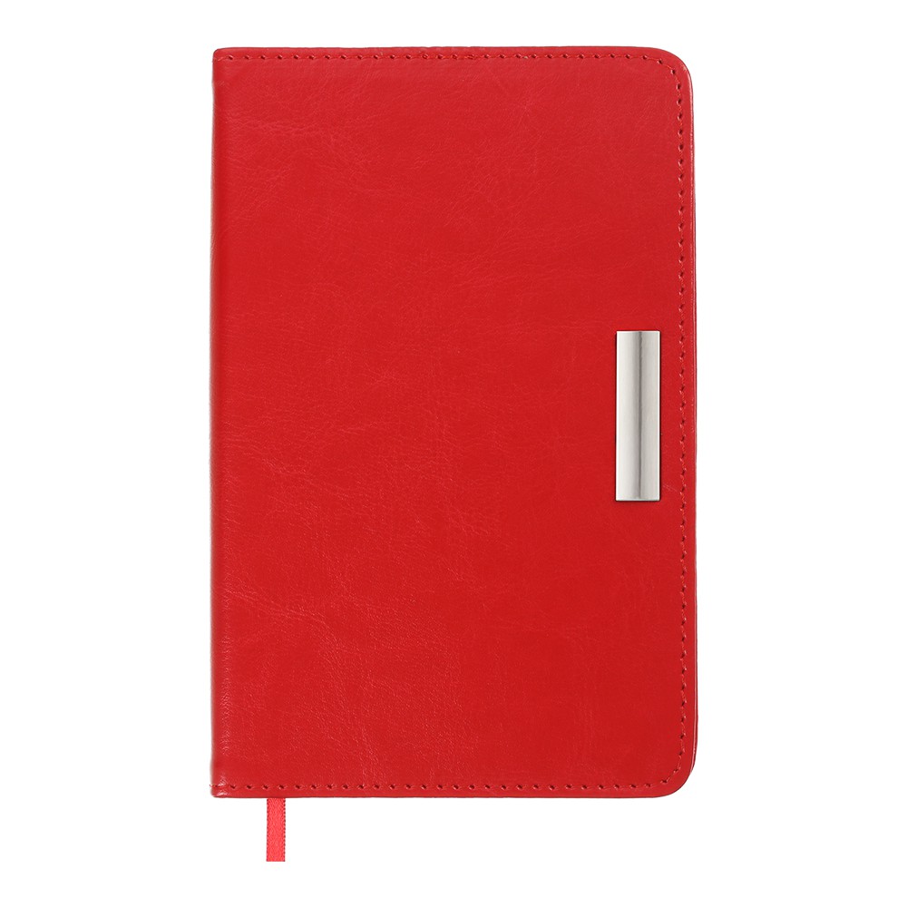 Щоденник датов. 2026 SALERNO, A6, червоний, штуч. шкіра