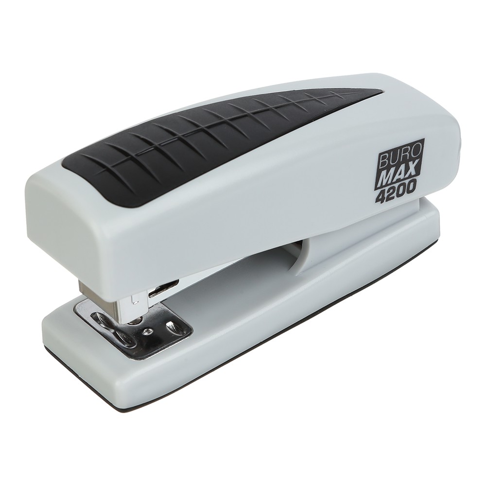 Степлер пластиковий до 20арк. (скоби №24, 26) сірий