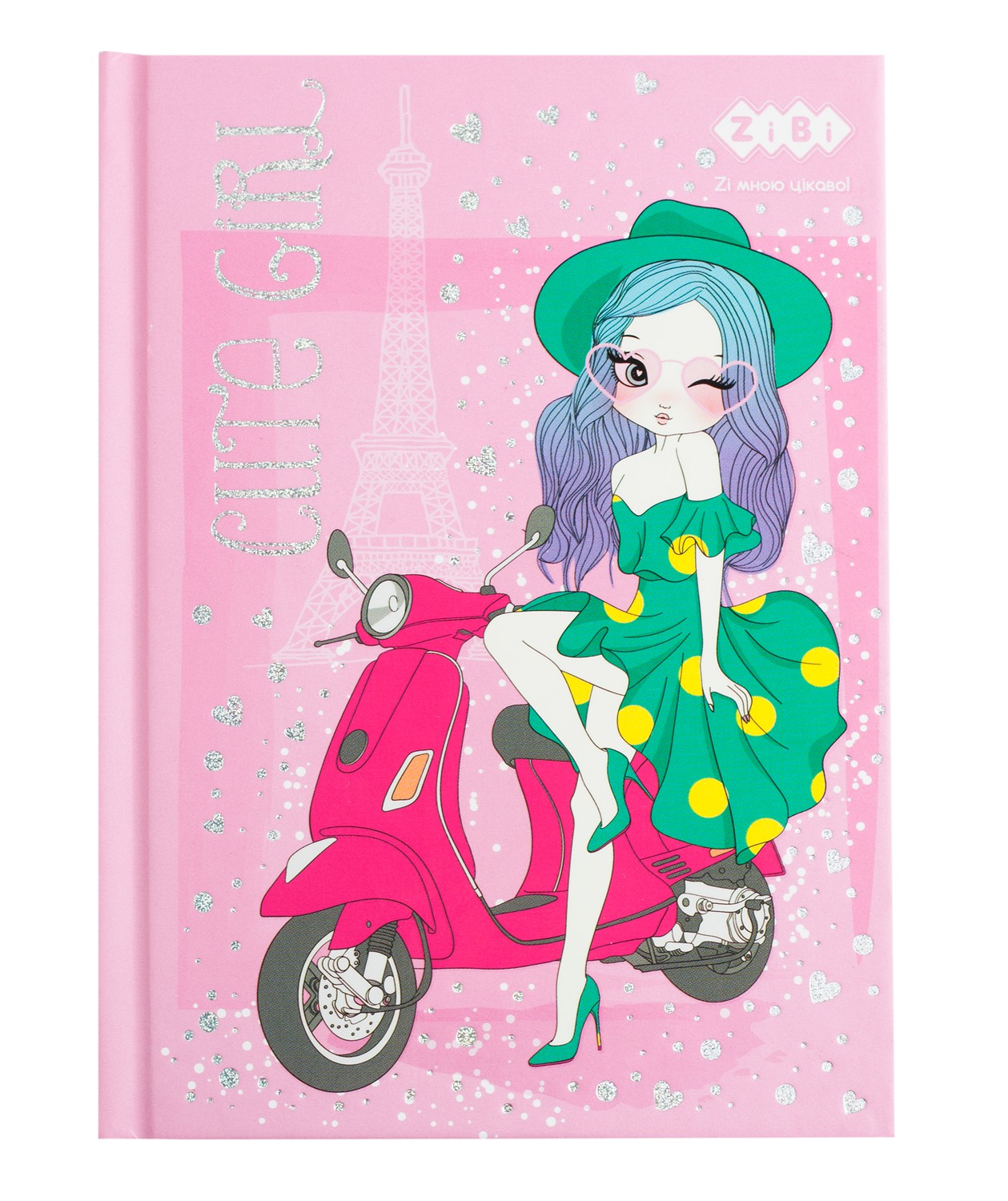 /Блокнот CUTE GIRL, А-6, 64л., кл., тв. обкл., мат. лам.+лак, рожевий