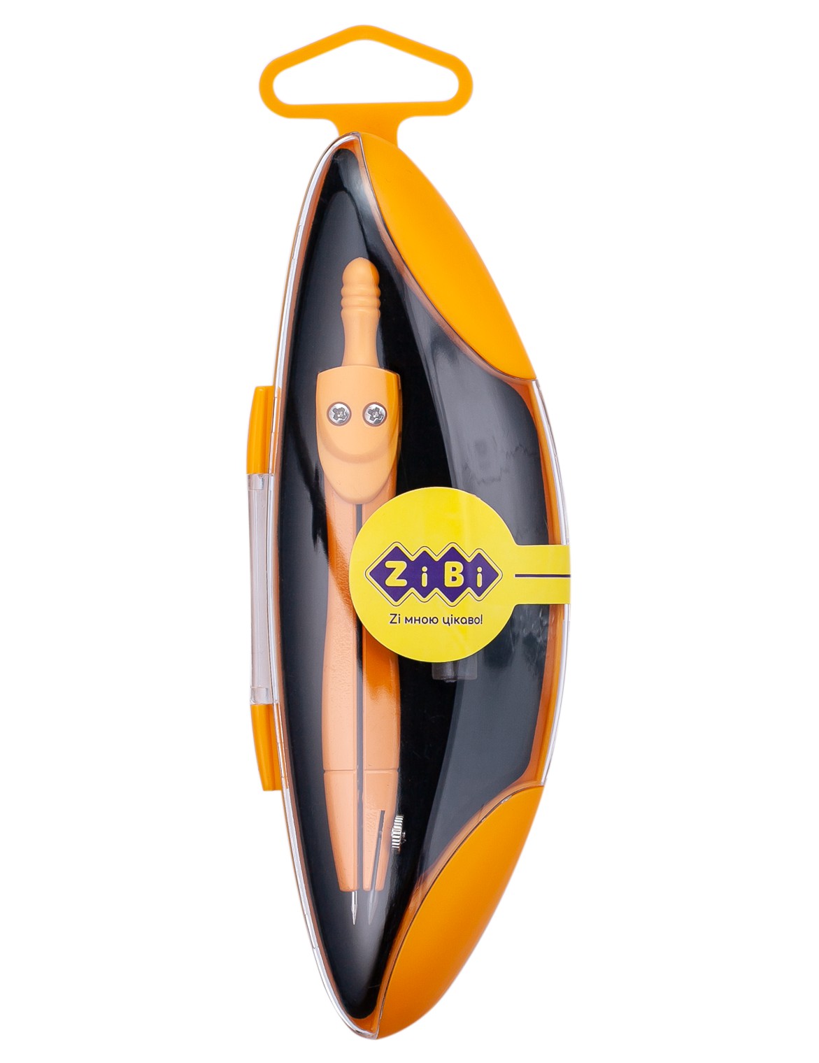 Циркуль START NEON в твердому футлярі, з запасним грифелем,  помаранчевий, KIDS Line