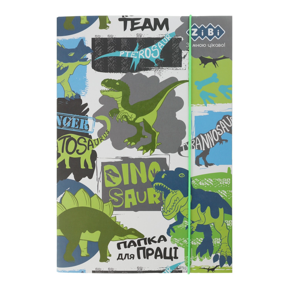 /Папка для праці DINO, картонна, на гумках А4+ (300х212х28мм), KIDS Line