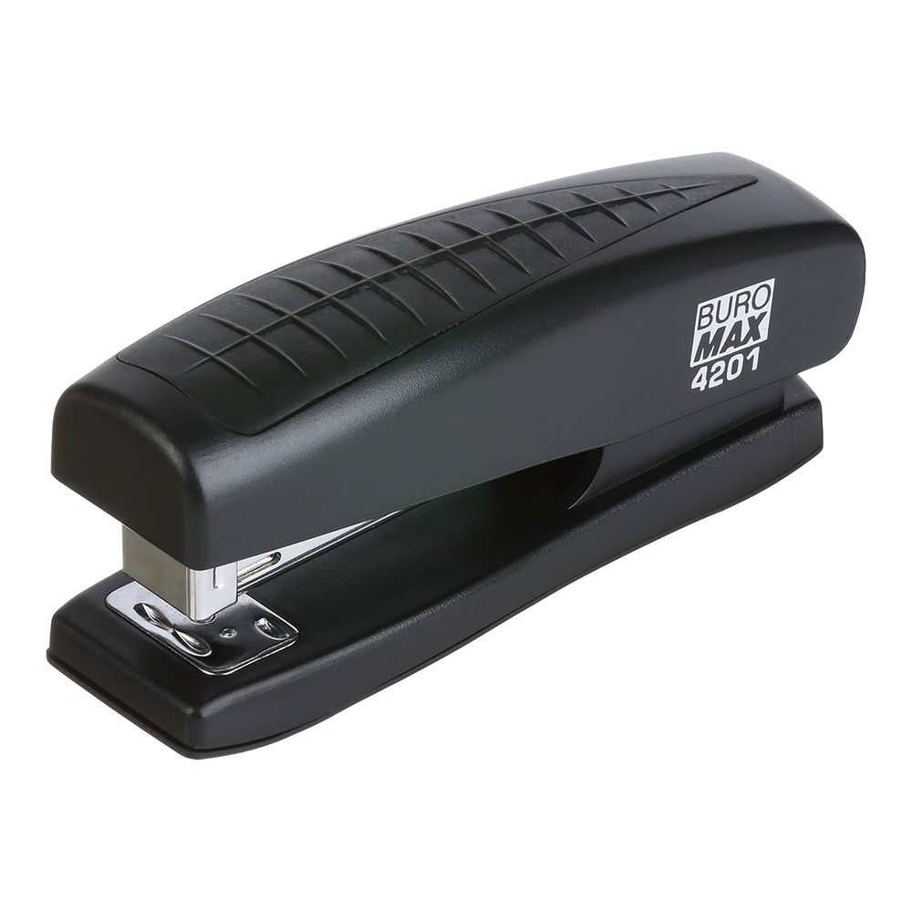 Степлер пластиковий до 20арк. (скоби №24, 26), чорний..