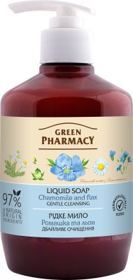/Мило рідке GREEN PHARMACY 460 мл Ромашка і льон