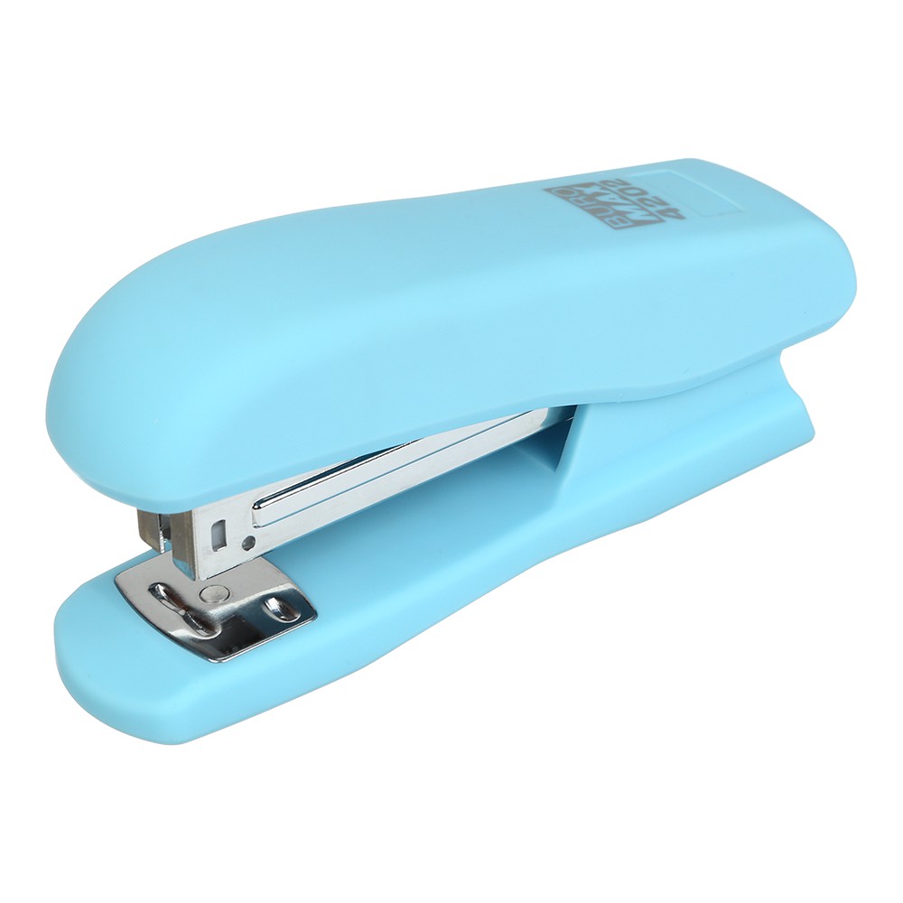 Степлер пластиковий RUBBER TOUCH до 20арк., блакитний